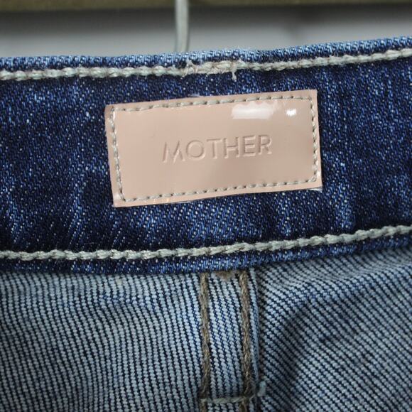 Mother Jeans Womens 25 The Curbside Flood Yee Haw Barrel Baggy Loose Medium Wash - Picture 7 of 16